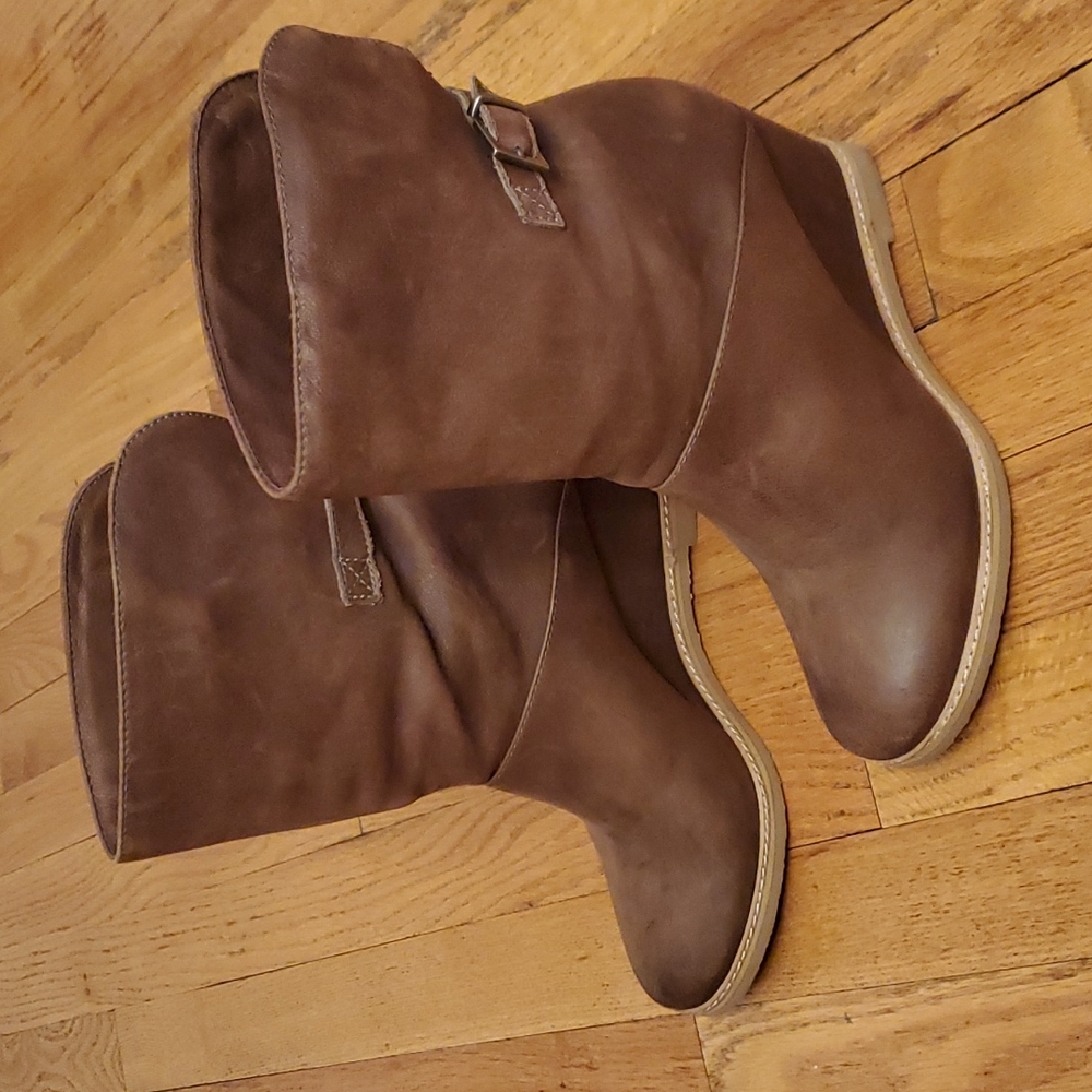 J Jill Mid Calf Wedge Boots